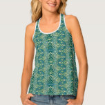 Lotus Ikat Pattern - The White Lotus Tank Top