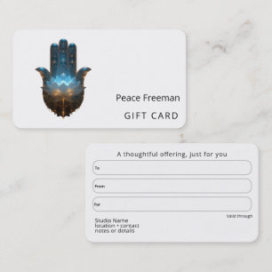 Lotus Illumination   Hamsa Hand Design Business Card