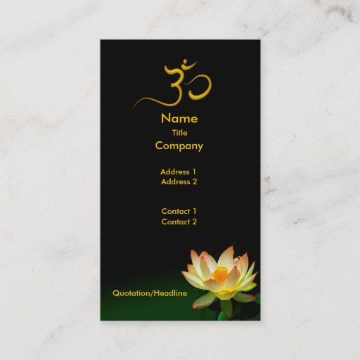 Customizable Lotus in bloom for meditative healers busines card business card templates