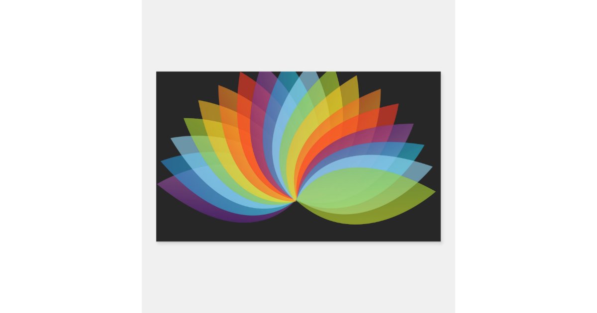 Lotus in different colors rectangular sticker | Zazzle
