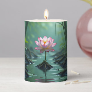 Lotus in Mud Pillar Candle