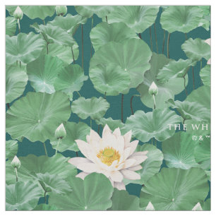 Lotus Lagoon Pattern - The White Lotus Fabric