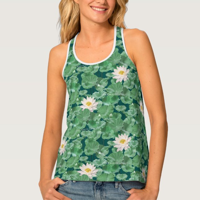 Lotus Lagoon Pattern - The White Lotus Tank Top (Front)