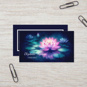 Lotus Landscape Psychologist Therapist Business Card