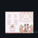 Lotus lanterns Indian wedding rituals program<br><div class="desc">Lotus lanterns Indian Hindu wedding rituals program. It's A 4 size,  comes not folded,  have to fold it yourselves. Folded makes A5 size.</div>