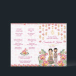 Lotus lanterns Indian wedding rituals program<br><div class="desc">Lotus lanterns Indian Hindu wedding rituals program. It's A 4 size,  comes not folded,  have to fold it yourselves. Folded makes A5 size.</div>
