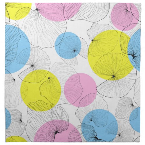 Lotus Leaves Colorful Spots Pattern Cloth Napkin