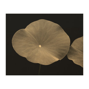 Lotus Leaves Wood Wall Art