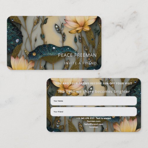 Lotus Light Awakening | botanical Design Business Card