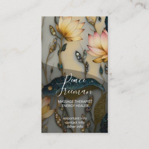 Lotus Light Awakening | botanical Design Business Card