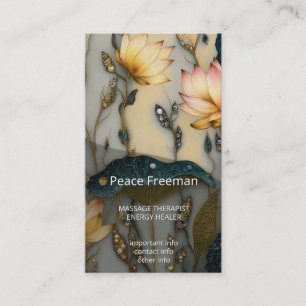 Lotus Light Awakening   botanical Design Business Card
