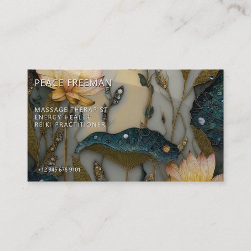 Lotus Light Awakening | botanical Design Business Card
