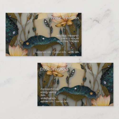 Lotus Light Awakening | botanical Design Business Card