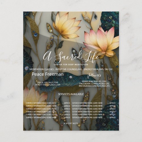 Lotus Light Awakening | botanical Design Flyer