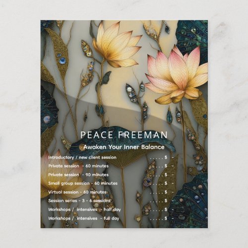 Lotus Light Awakening | botanical Design Flyer