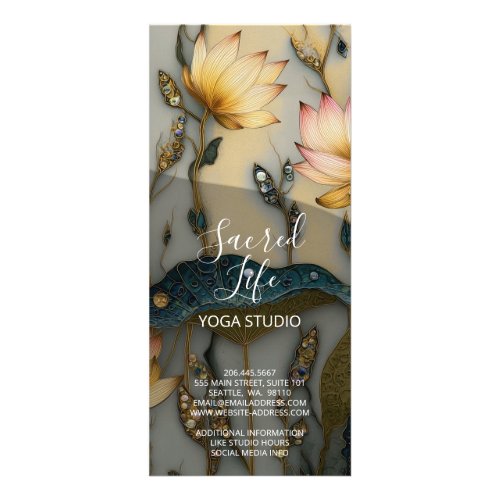 Lotus Light Awakening | botanical Design Rack Card