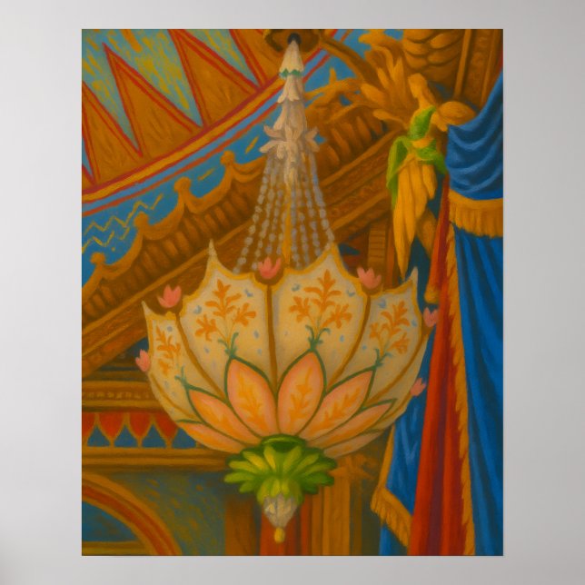 Lotus Light – Royal Pavilion Chandelier Print (Front)