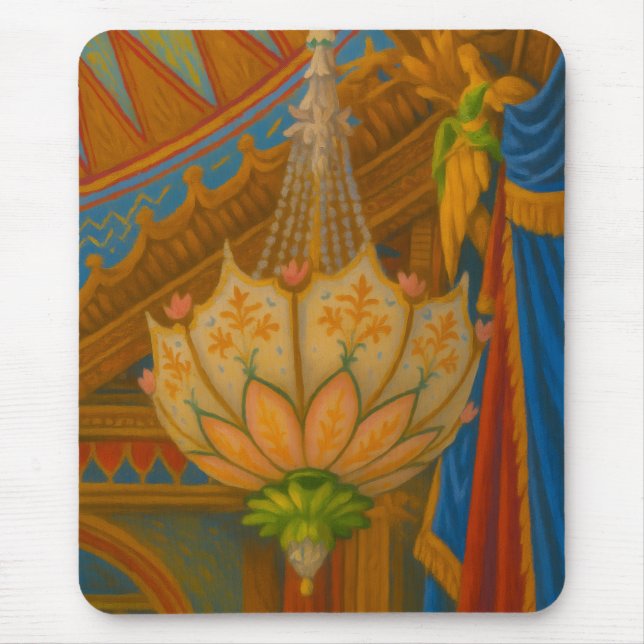 Lotus Light – Royal Pavilion Chandelier Print Mouse Pad (Front)