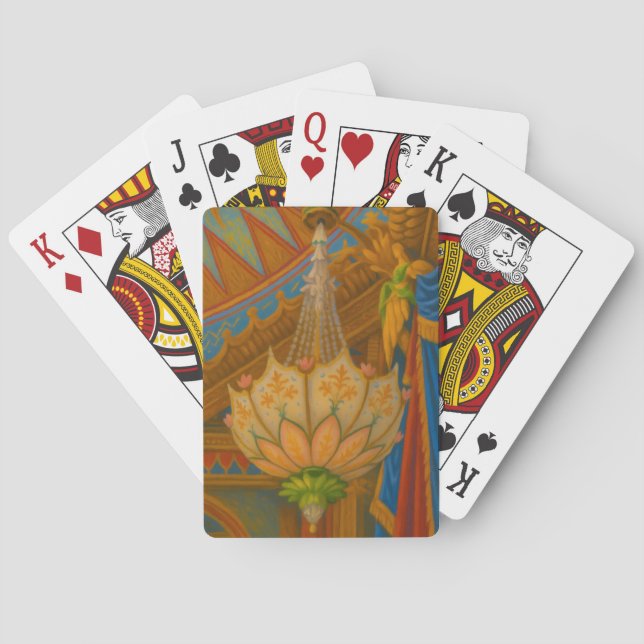 Lotus Light – Royal Pavilion Chandelier Print Poker Cards (Back)