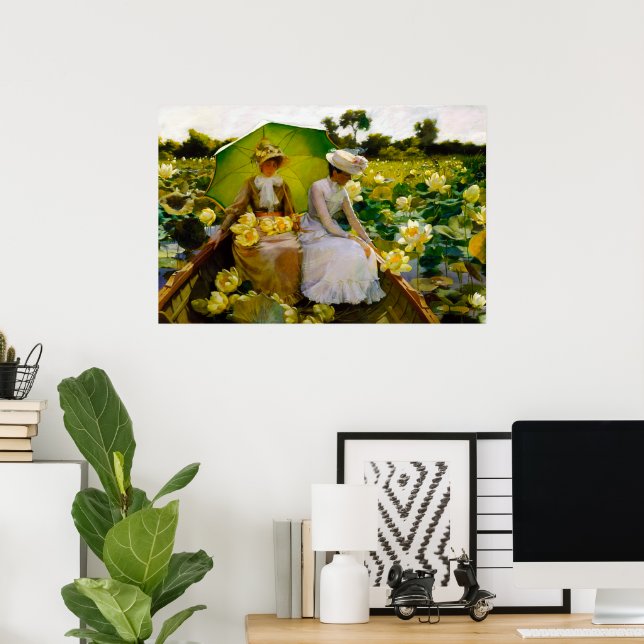 Lotus Lilies by Charles Courtney Curran Poster (Home Office)