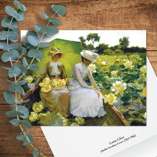 Lotus Lilies Charles Courtney Curran Note Card