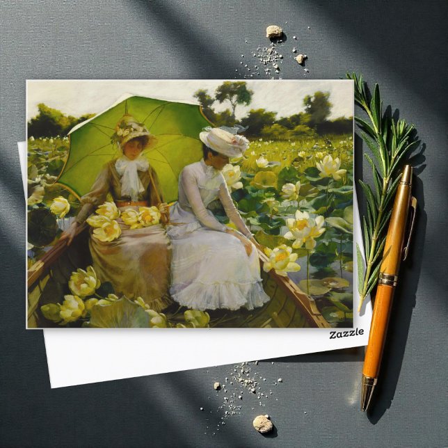 Lotus Lilies, Charles Curran  Postcard (Creator Uploaded)