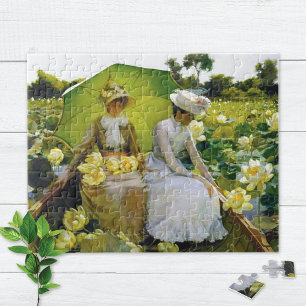 Lotus Lilies Pond Charles Courtney Curran Jigsaw Puzzle