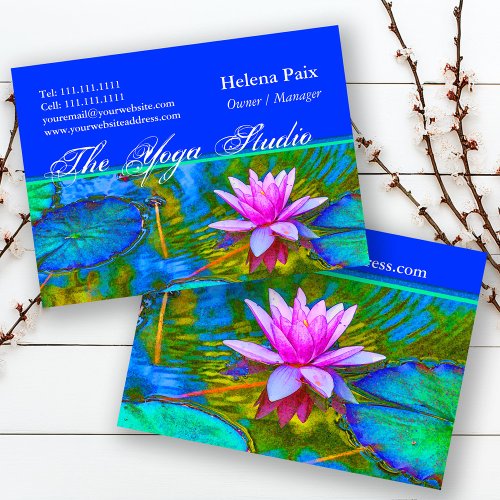 Lotus Lily Flower - Yoga Studio, Spa, Beauty Salon Business Cards