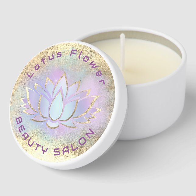 Lotus logo mini candle favors (Corner)