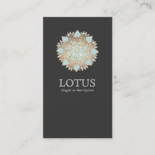 Lotus Logo Natural Health Yoga and Meditation Business Card