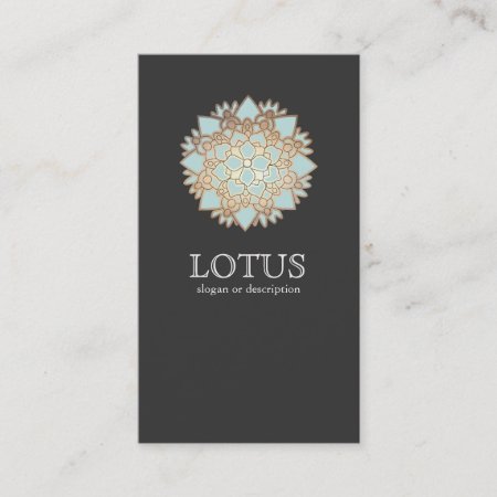 Lotus Logo Natural Health Yoga And Meditation Business Card