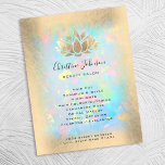 lotus logo on opal background flyer<br><div class="desc">please note this is a printed product with NO REAL FOIL</div>