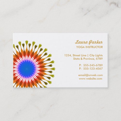 Lotus Logo Wellness Healing Arts Health Business Card