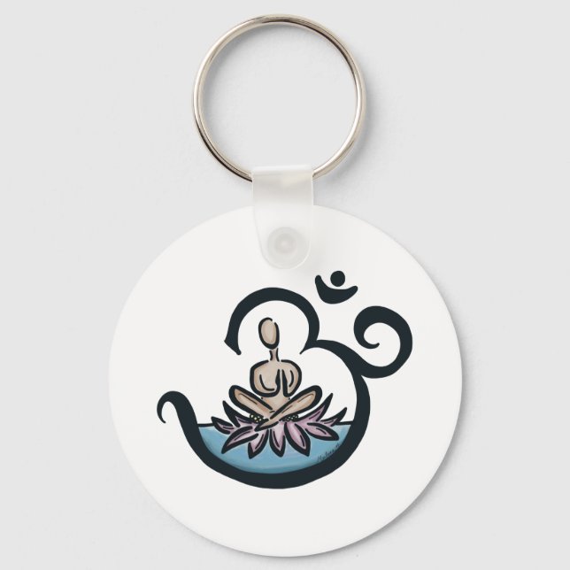 Lotus Lover Yoga Keychain (Front)
