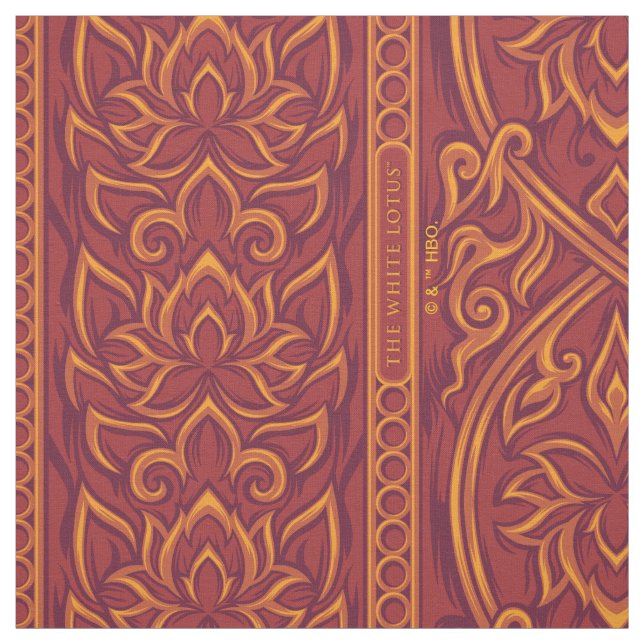 Lotus Luxe Tapestry Pattern - The White Lotus Fabric (Swatch)