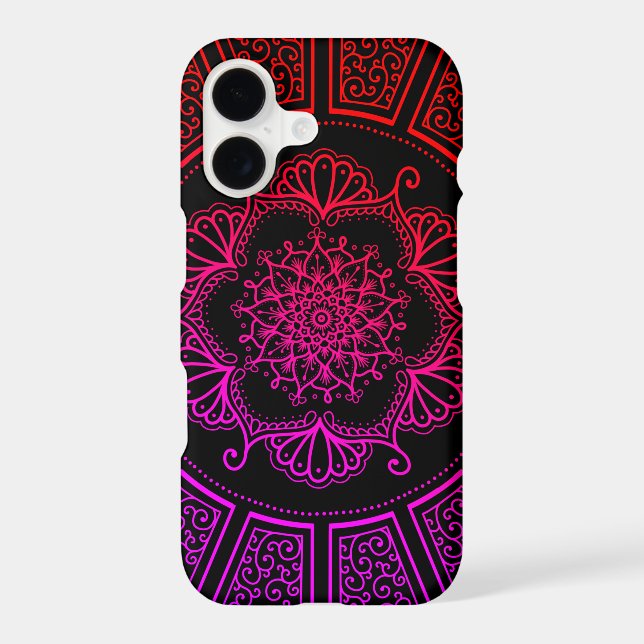 Lotus Mandala Black Case-Mate iPhone Case (Back)