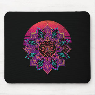 Lotus Mandala Buddha Zen Art Succulent Botanical B Mouse Pad