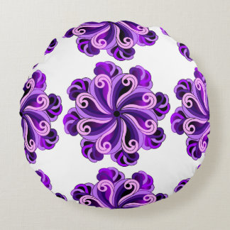 Lotus Mandala Design Round Pillow