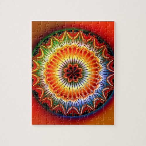 Lotus Mandala Fractal Jigsaw Puzzle