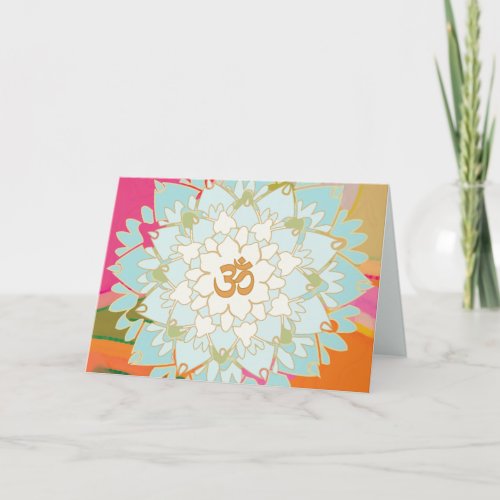 Lotus Mandala Greeting Card