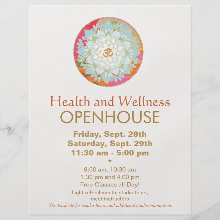 Lotus Mandala Health and Wellness Flyer