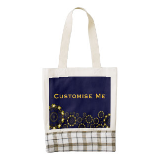 Lotus Mandala (Henna) (Golden) Zazzle HEART Tote Bag