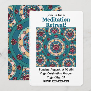 Lotus Mandala Lotus Flower Meditation Retreat Invitation