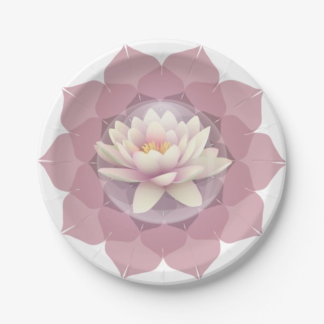 lotus & mandala paper plates (Front)