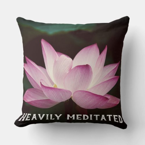 Lotus Meditation Throw Pillow