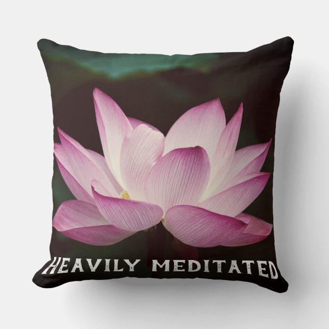 Lotus Meditation  Throw Pillow (Front)