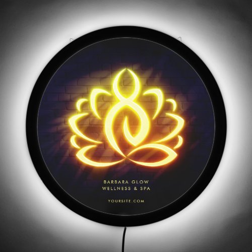 Lotus Meditation Wellness Spa Healing Neon LED Sign