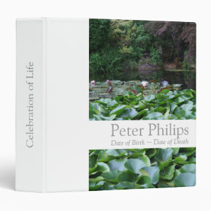 Lotus Memorial Remembrance Books Personalized Binder