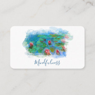 *~* Lotus Monet Lily Pond Floral Angel Business Card