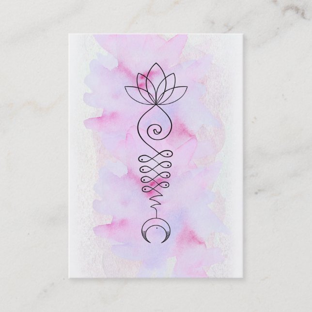 *~* Lotus Moon Energy Healer Yoga Nirvana Reiki Business Card (Front)